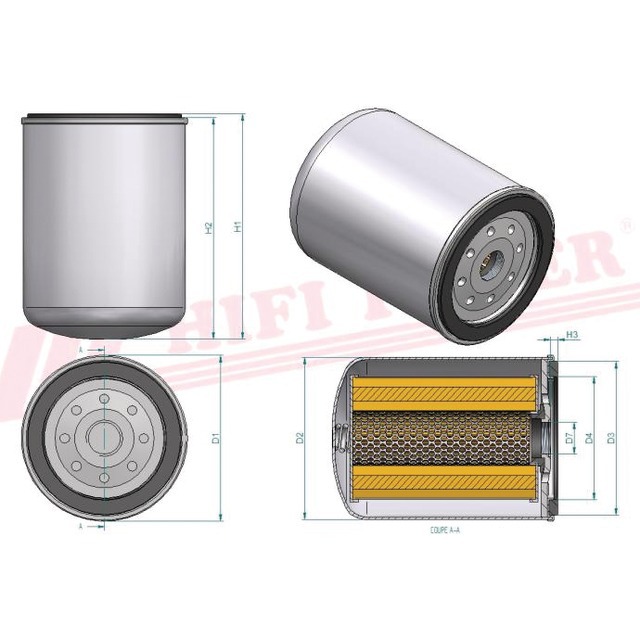 Filtre Hydraulique SH 56400 Hifi Filter référence fournisseur HIFSH56400